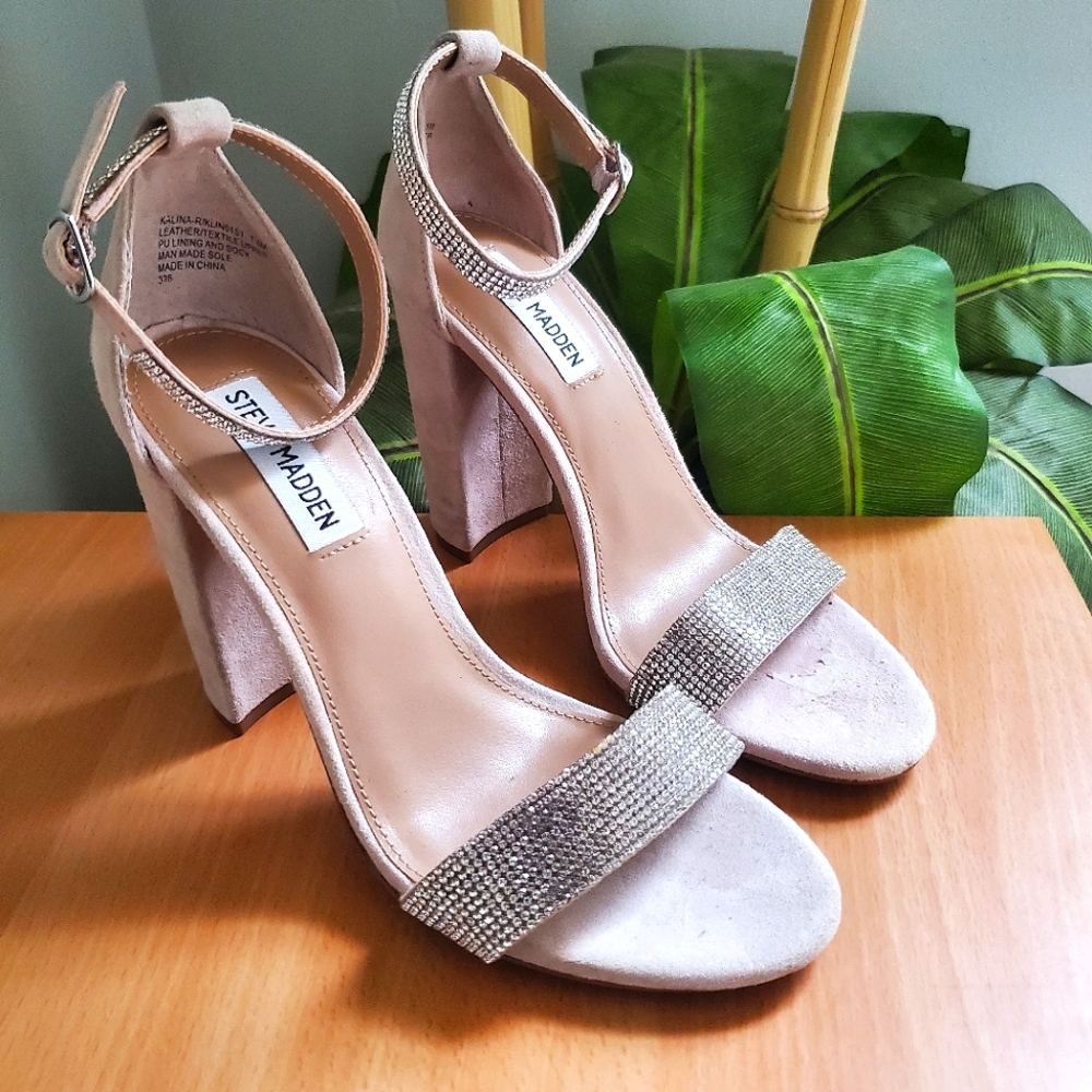 Steve Madden | Kalina Grey Lilac Rhinestone Heel | Sz 7.5M
